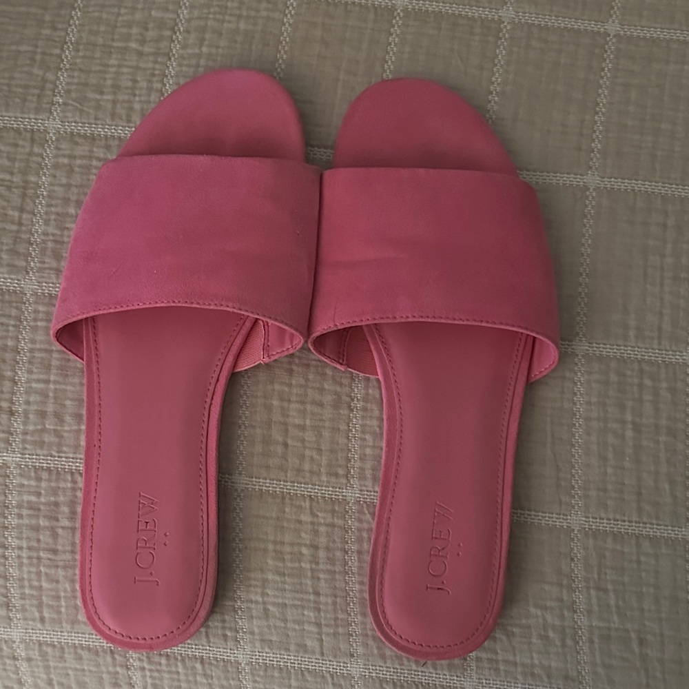 J. Crew Vibrant Pink Slide Sandals